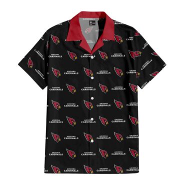 Arizona Cardinals Seamless Logo Hawaiian Shirt