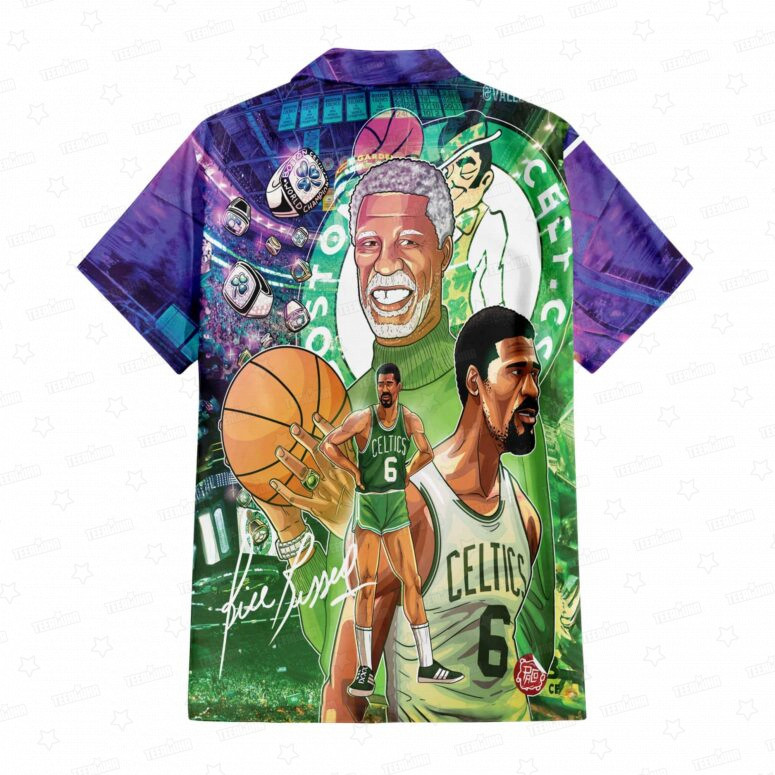 Bill Russell Boston Celtics Legacy Hawaiian Shirt