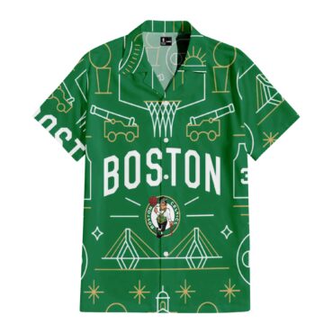 Boston Celtics Illustration Hawaiian Shirt