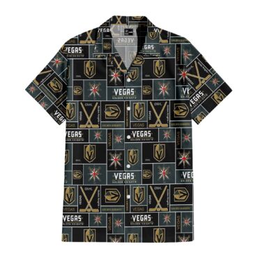 Vegas Golden Knights Glittering Armor Hawaiian Shirt