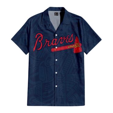 Atlanta Braves Tribal Motifs Hawaiian Shirt
