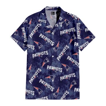 New England Patriots Ink Splash Hawaiian Shirt