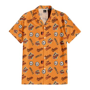 Baltimore Orioles Orange Feathers Hawaiian Shirt