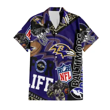 Baltimore Ravens For Life Hawaiian Shirt