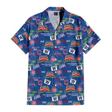 Chicago Cubs Wrigley Field Hawaiian Shirt